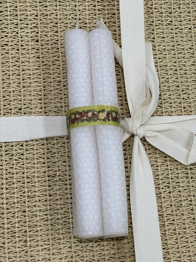 [193426] OFERTA VELAS CIRIOS NAVIDENOS X 4 20 CM X 2,5 CM BLANCO