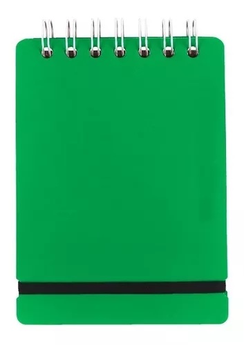 [196123] ANOTADOR A6 LISO VERDE 80 HOJAS LISAS 80 G 10,9 x 15,4 x 1,5cm