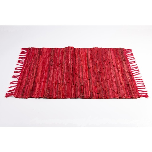 [380416] ALFOMBRA CUERO CHINDI ROJA 120 X 180