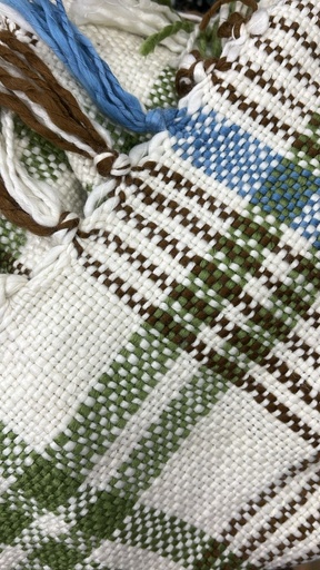 [380549] MANTA 125 X 150 ESCOCES VERDE MARRON Y CREMA 