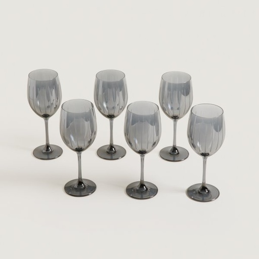 [411500] SET X 6 COPAS MIRROR RAYAS 540 ML