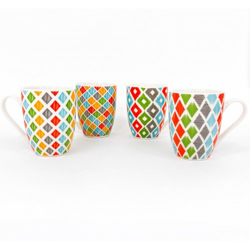 [256096] JARRO MUG CON ROMBO MULTICOLOR
