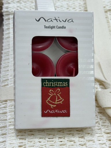 [131040] VELAS ROJAS NATIVA X6 C/ CHAPITAS 