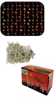 [42039] CORTINA LED 144 LUCES 3 M X 120 CALIDA 220V