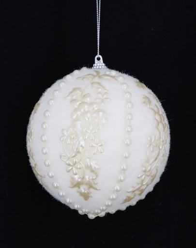 [277217] PELOTA DE NAVIDAD X6 10CM. WHITE