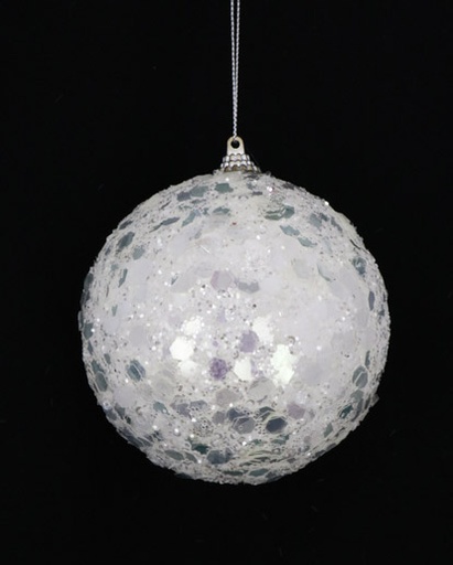 [277219] PELOTA DE NAVIDAD X6 10CM. SILVER