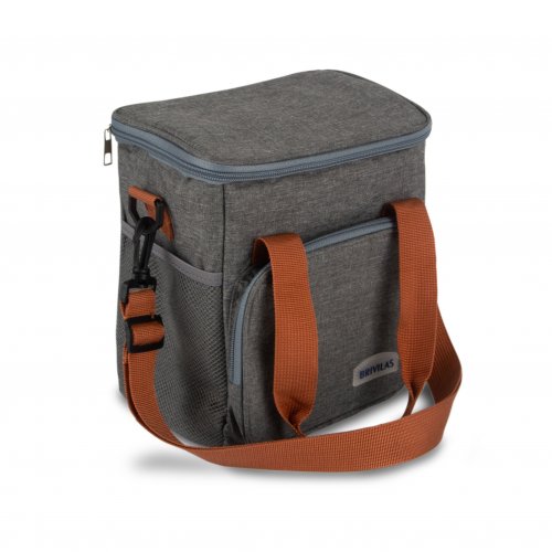 [256731] BOLSO / HELADERA TERMICO RECTANGULAR C/BOLSILLO GRIS OSCURO 19 ALTO X 25.5 LARGO X 18 ANCHO