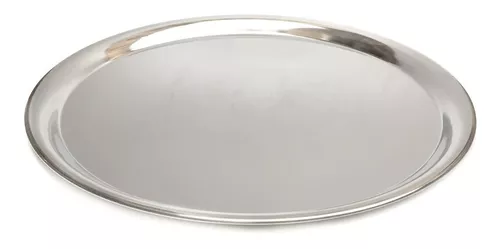 [245100] BANDEJA MOZO ACERO INOXIDABLE PULIDO 40 CM REDONDA