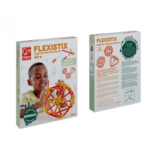 [132174] KIT FLEXISTIX DE CONSTRUCCIÓN CREATIVA 66 PZAS HAPE