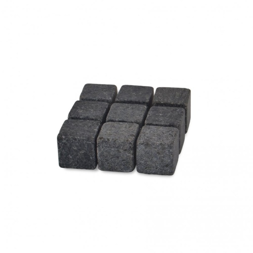 [256959] SET X9 CUBOS NEGROS 2 X 2 CM DE MÁRMOL - APTO FREEZER 