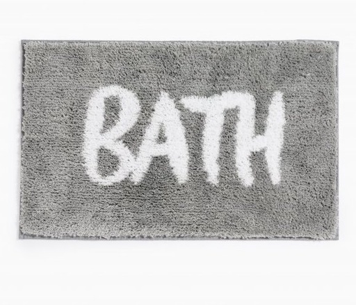 [165643] ALFOMBRA 50X80 BATH  GRIS
