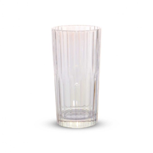 [2561214] SET X6 VASOS ALTOS PERLADOS CON CUÑAS 7X13,5CM 320ML DE VIDRIO