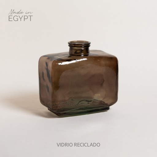 [4110951] JARRON DE VIDRIO RECICLADO KARNAK CAFE 28X14X26 CM