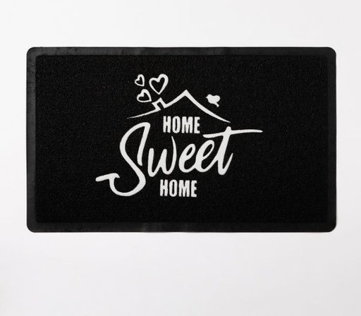 [165674] FELPUDO DE GOMA NEGRO 45X75 SWEET HOME