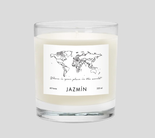 [122290] VELA CONTINENTES AROMA JAZMIN ENVASE VIDRIO 8,5 X 7,5 CM / 320 ML