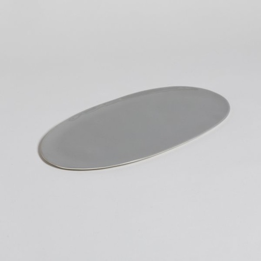 [4111105] BANDEJA PLANA CAPRI GREY 34X18 CM VASSA HOME