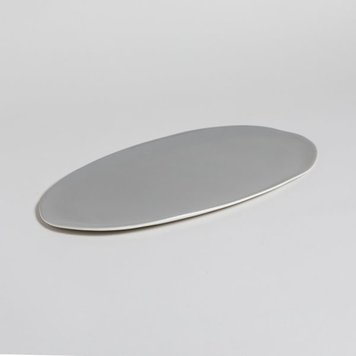 [4111106] BANDEJA PLANA CAPRI GREY 43X22 CM VASSA HOME