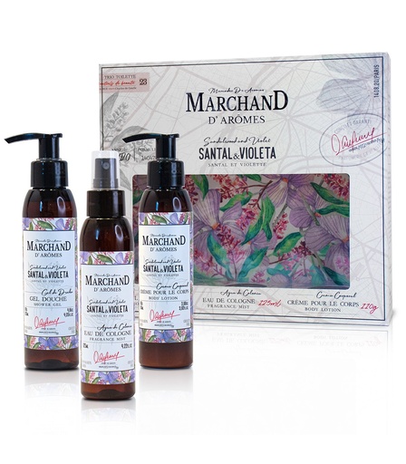 [131461] COFFRET SPECIAL TRÍO TOILETT MARCHAND D AROMES SANTAL Y VIOLETA